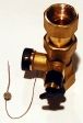 Kappenventil 3/4" x 3/4" Messing mit Plombiervorrichtung