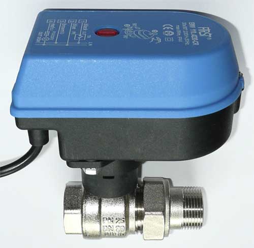 Elektromotorischer Kugelhahn 1/2'' mit Verschraubung