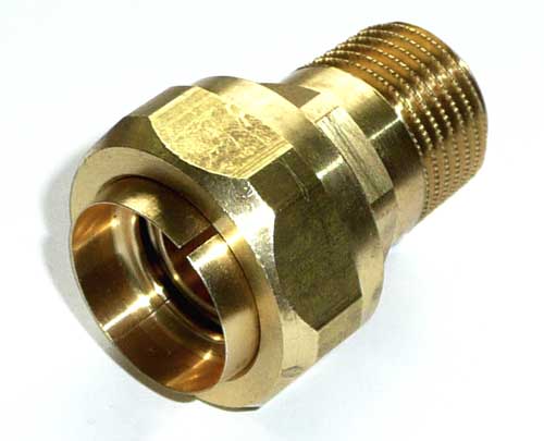 Quick-Verschraubung DN 16x1/2" AG f&uuml;r Edelstahl-Wellrohr