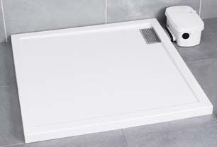 SaniLife Duschtasse Traymatic 100x80 cm mit externer Hebeanlage